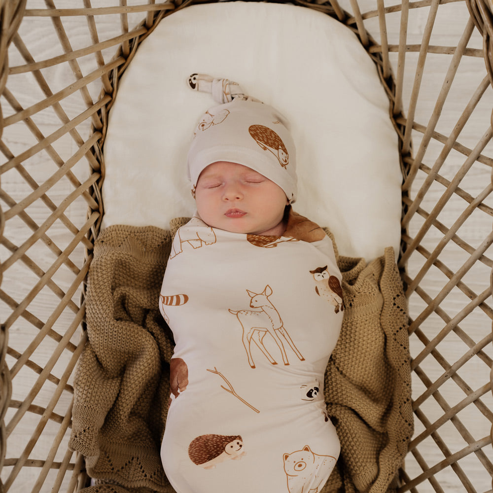 Mod and Tod Stretchy Swaddle & Beanie