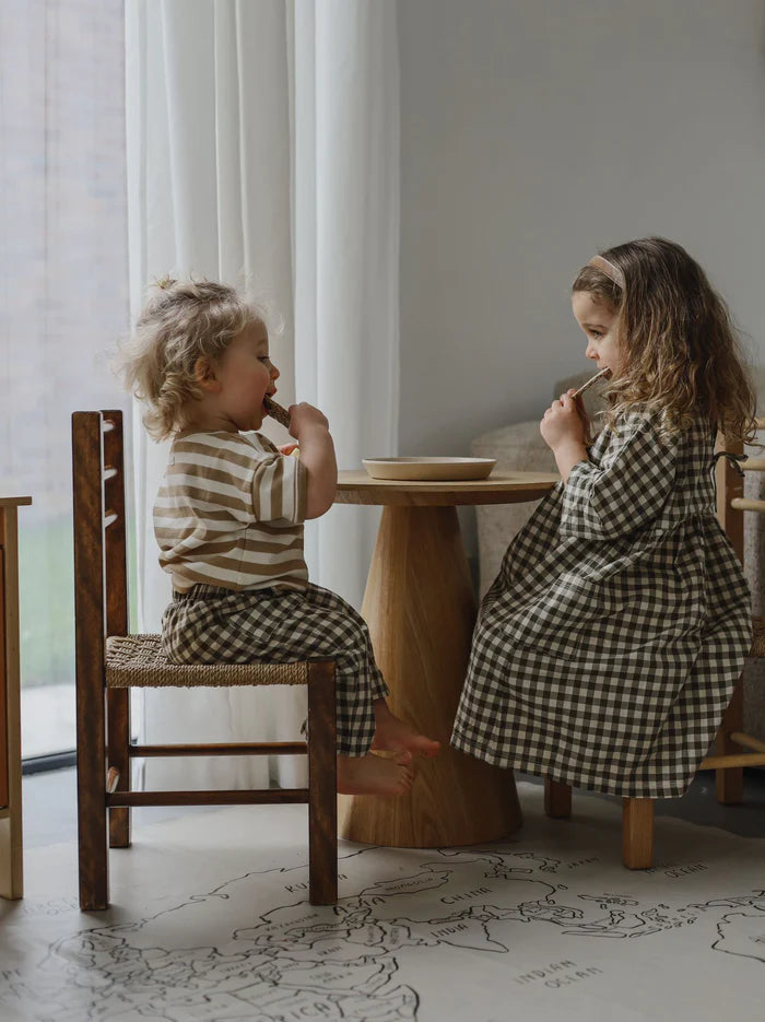 Olive Gingham Bella Dress