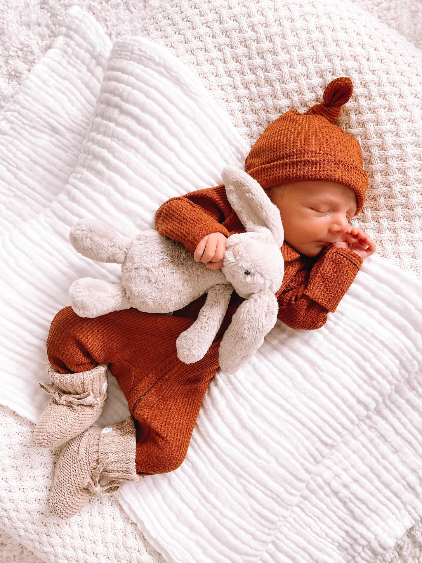 My First Outfit - Footed Overalls & Beanie Set