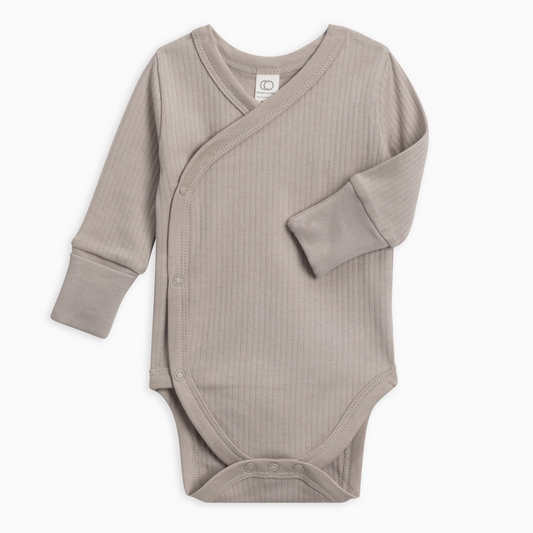 Ribbed Long Sleeve Kimono Bodysuit
