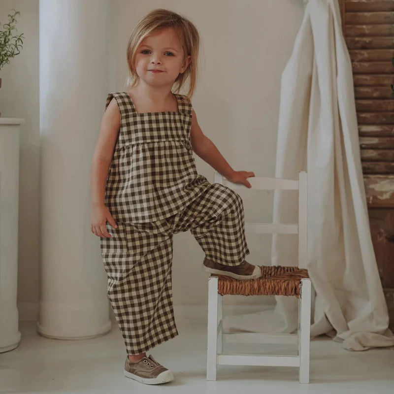 Olive Gingham Dolce Top