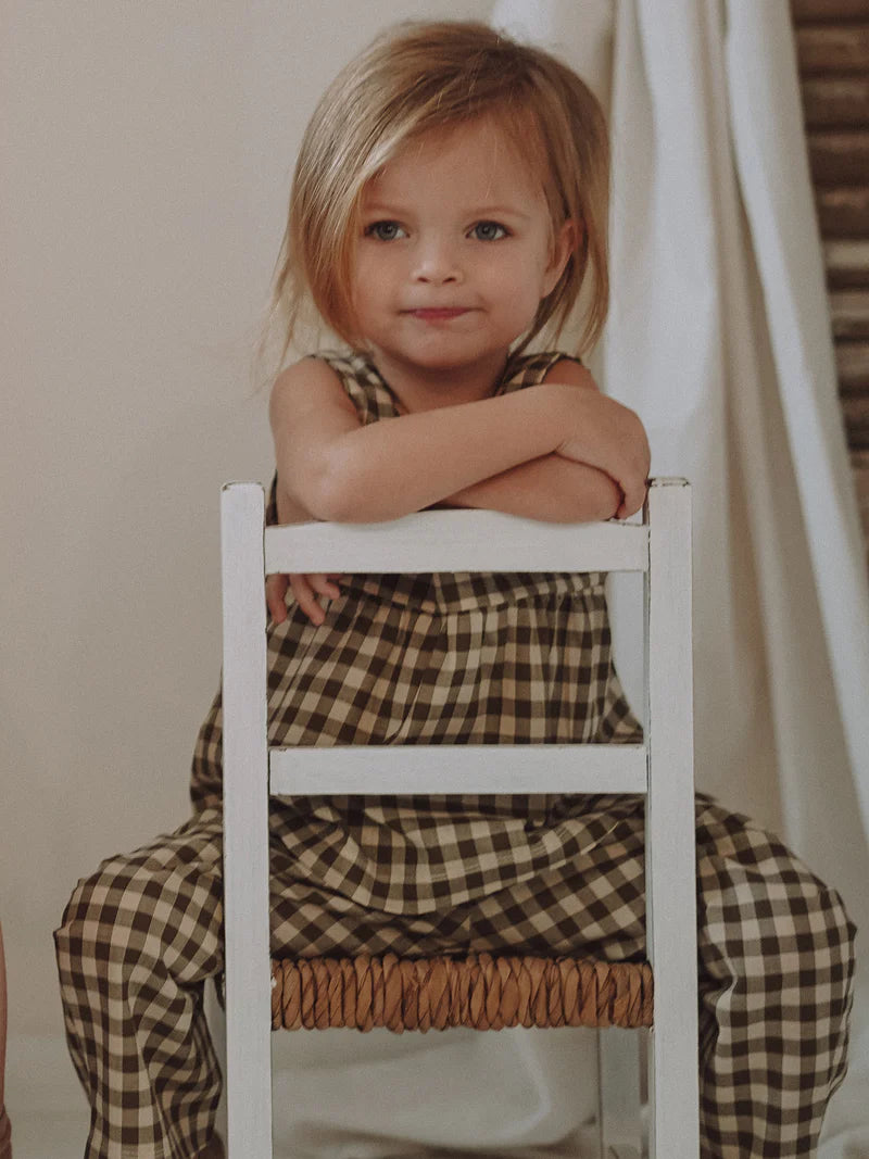 Olive Gingham Dolce Top