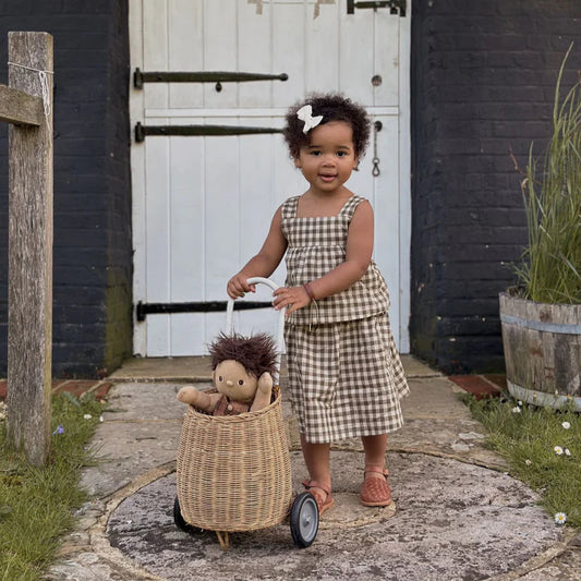 Olive Gingham Dolce Top